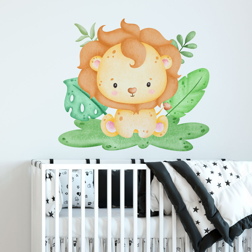 Adesivo de Parede Infantil Leão Baby