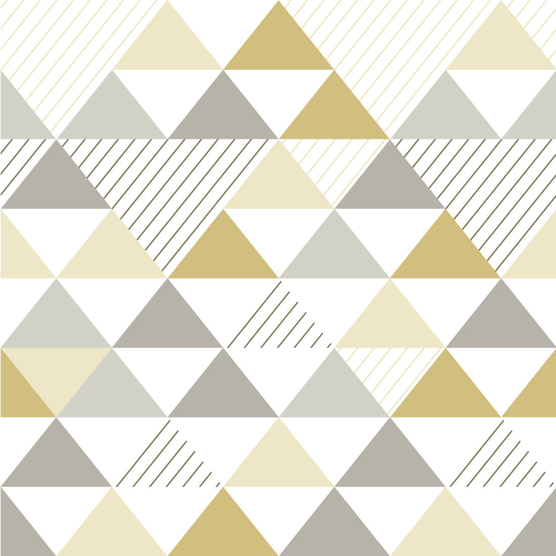 Papel de Parede Triângulos Amarelo Seco