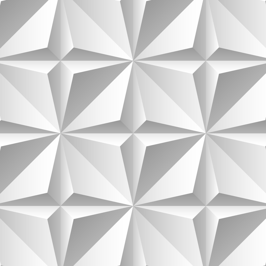 Papel de Parede Origami 3D Branco