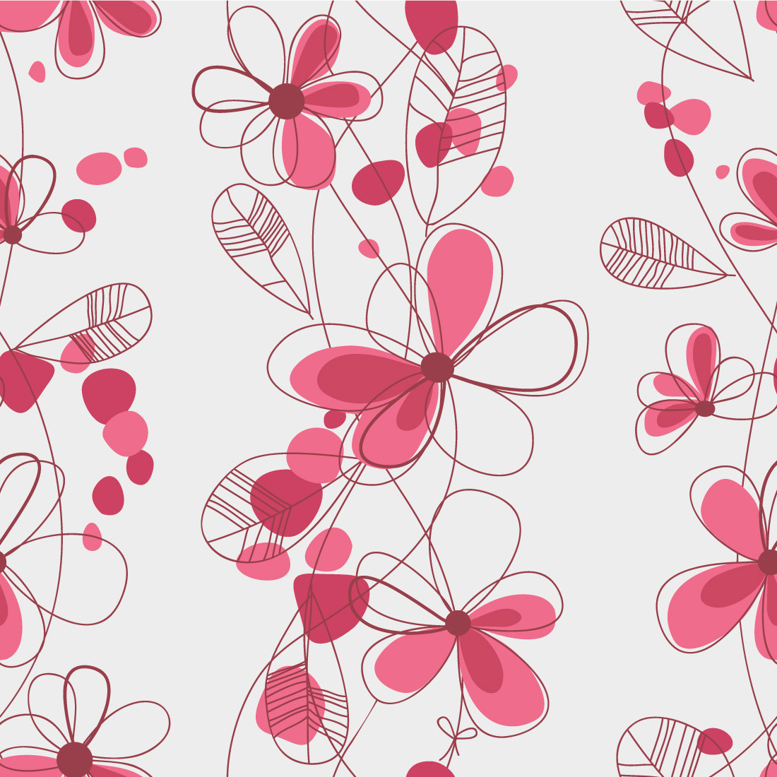 Papel de Parede Flores Pink 