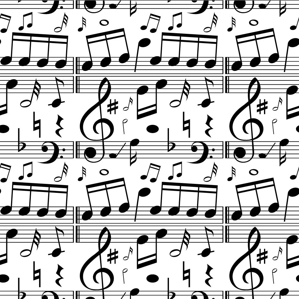 Papel de Parede Notas Musicais Partitura