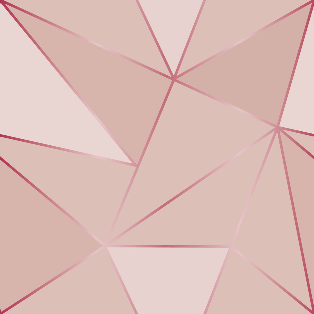 Papel de Parede Geométrico Rose Silver Tons de Rosa