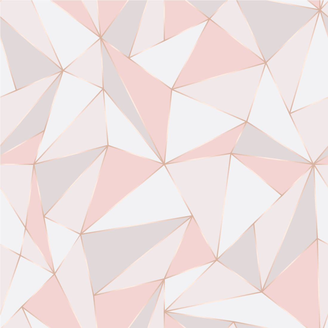 Papel de Parede Triângulos 3D Tons de Rosa