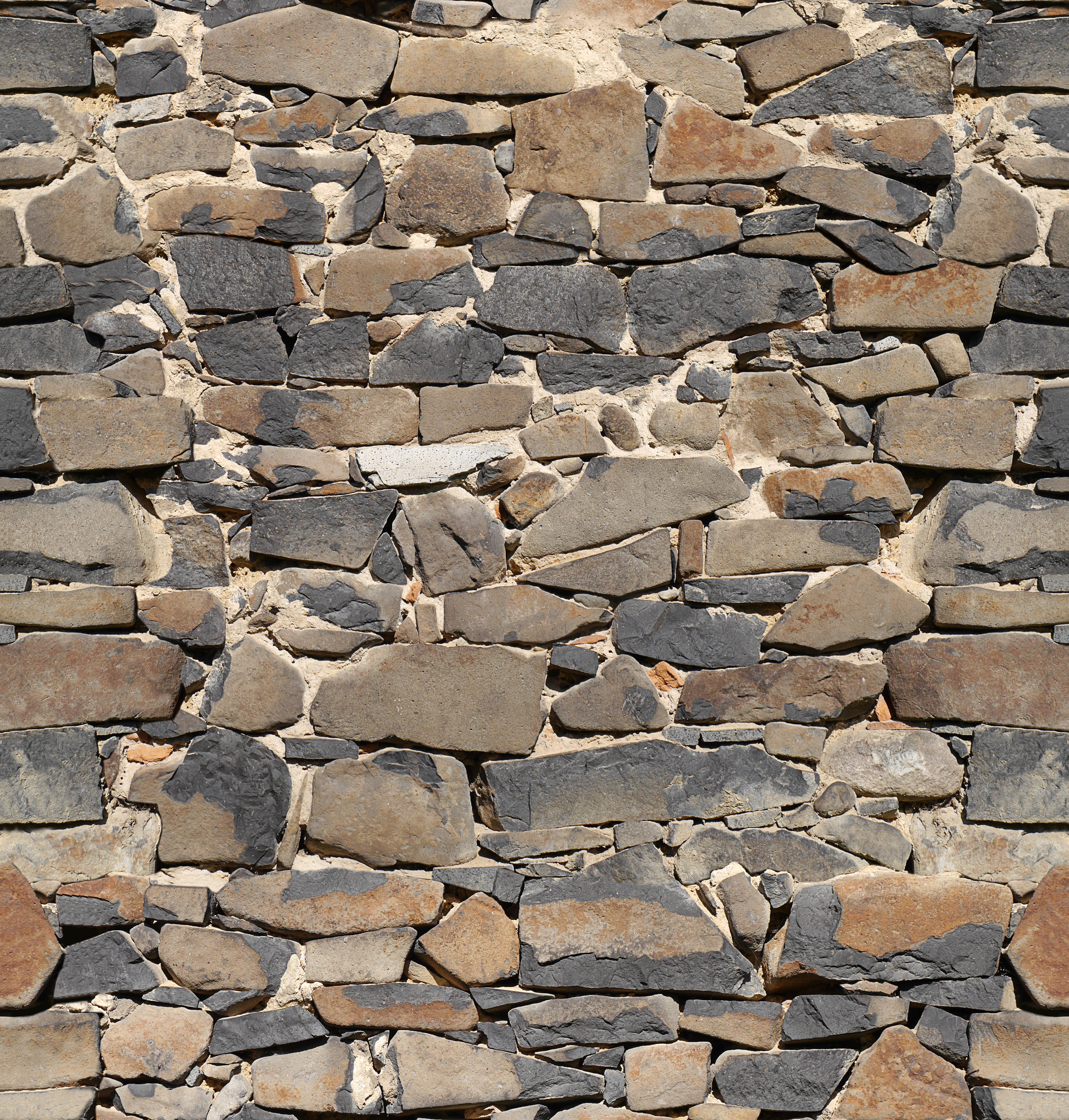 Papel Parede Muro Pedras Canjiquinha Sob Filetes Tons Claro