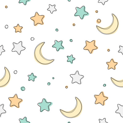 Papel de Parede Estrelas e Lua