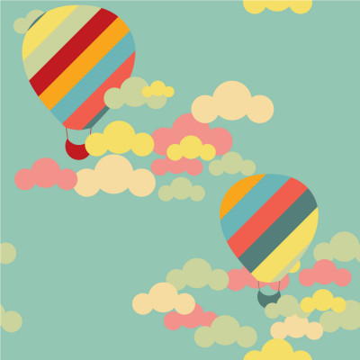 Papel de Parede Infantil Balões Coloridos 