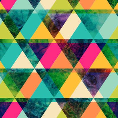 Papel de Parede Triângulos Coloridos Abstratos